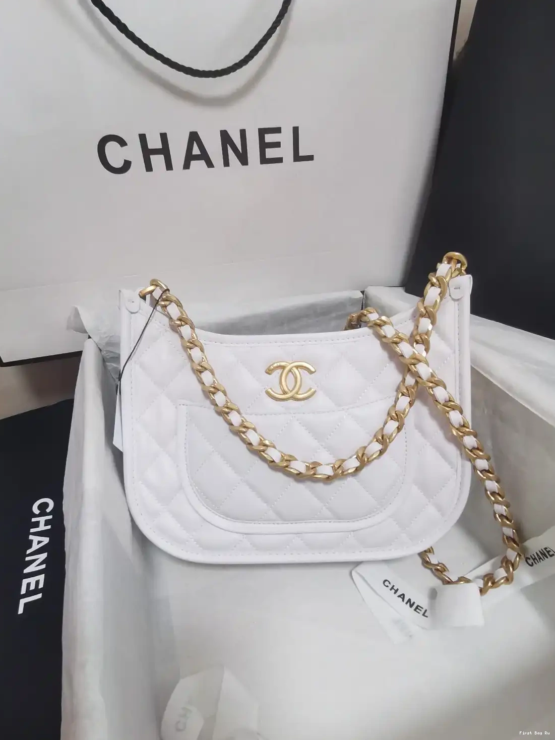 First Bag Ru HANDBAG-20*24*6cm HOBO CHANEL 0702